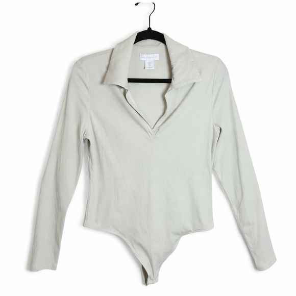 House of Harlow 1960 Tops - House of Harlow 1960 Cream Collared Bodysuit